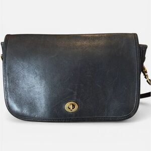 Vintage COACH Black Soft Leather shoulder bag | MADE IN USA 🇺🇸